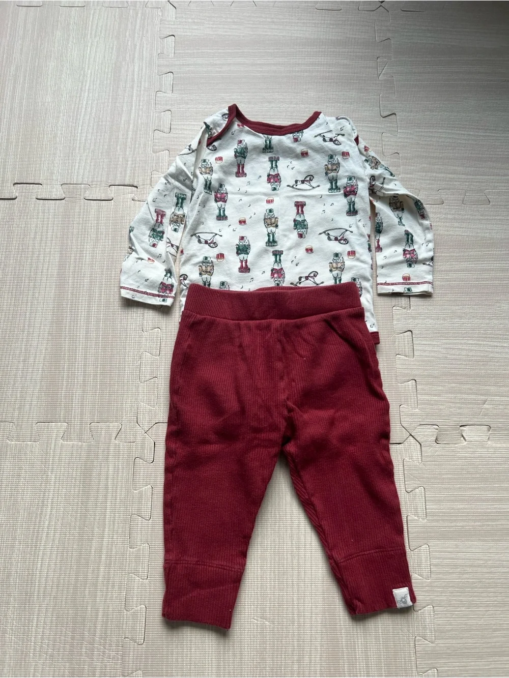 Baby boy  3-6 months organic Christmas Pajama and outfit Bundle of 5 outfits.